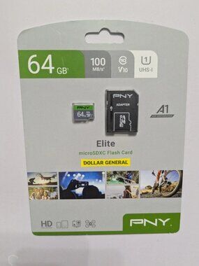 PNY 64GB Elite Class micro SD- Brand New